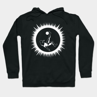 Solar Eclipse 2024 Soccer Player Overhead Kick Hoodie